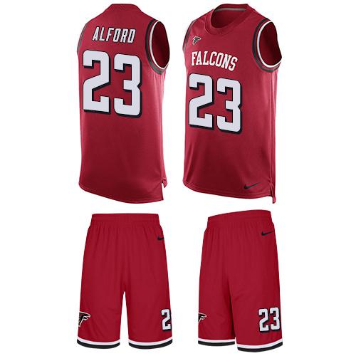 Nike Falcons #23 Robert Alford Red Team Color Men's Stitched NFL Limited Tank Top Suit Jersey - Click Image to Close